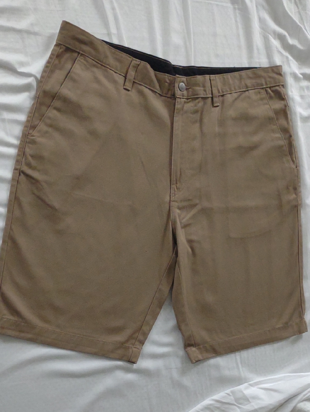 Volcom Vmonty Men's Flat Front Tan Shorts
